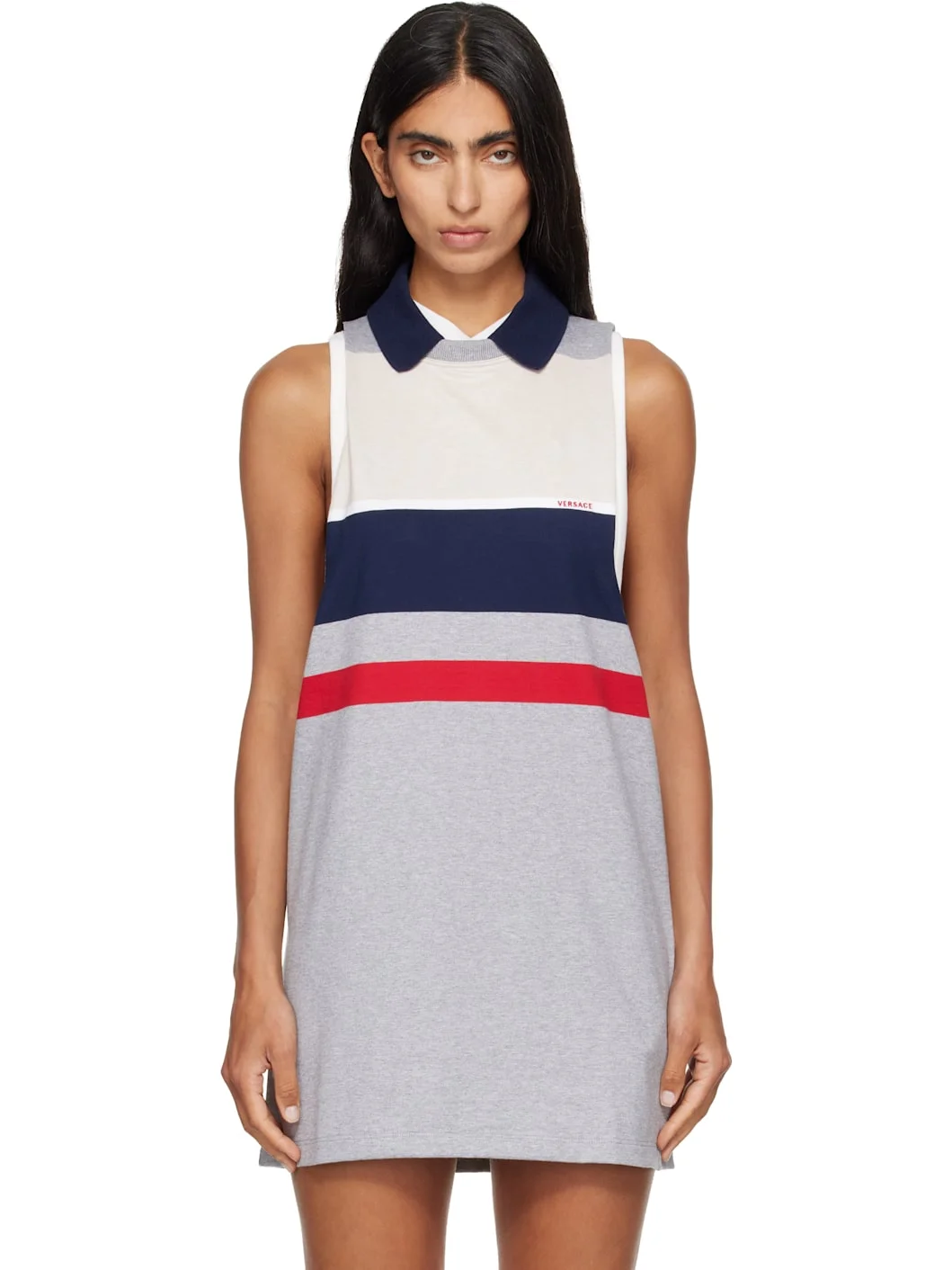 Multicolor Striped Cotton-Jersey Minidress - 1