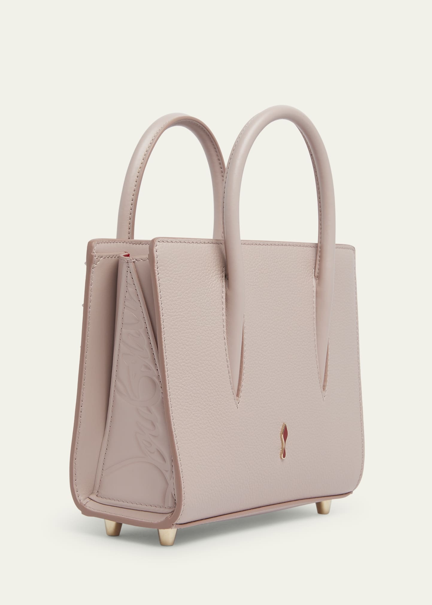 Paloma Mini in Leather with Loubinthesky Spikes - 3