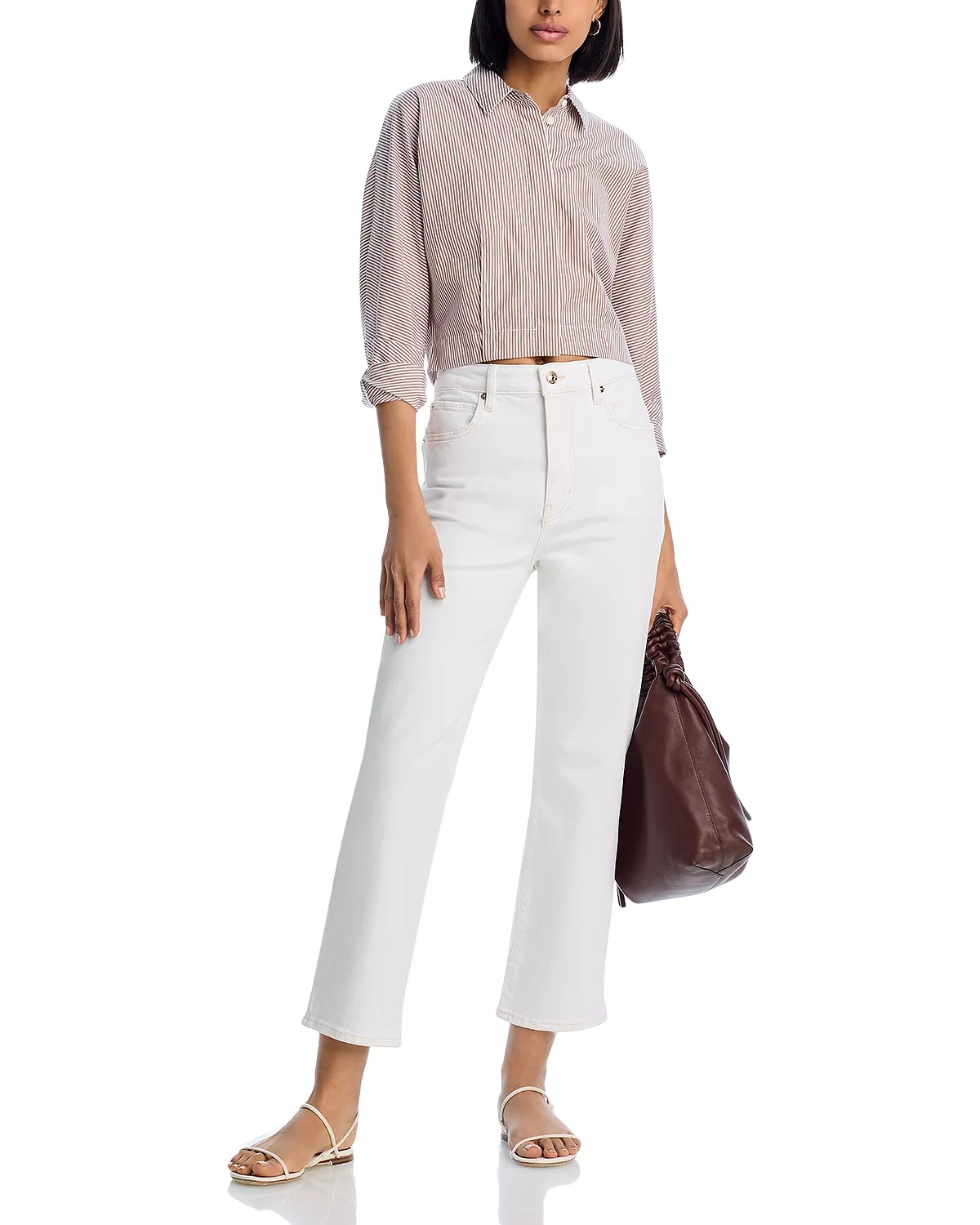The Ruler High Rise Crop Jeans in Au Natural Clean - 2
