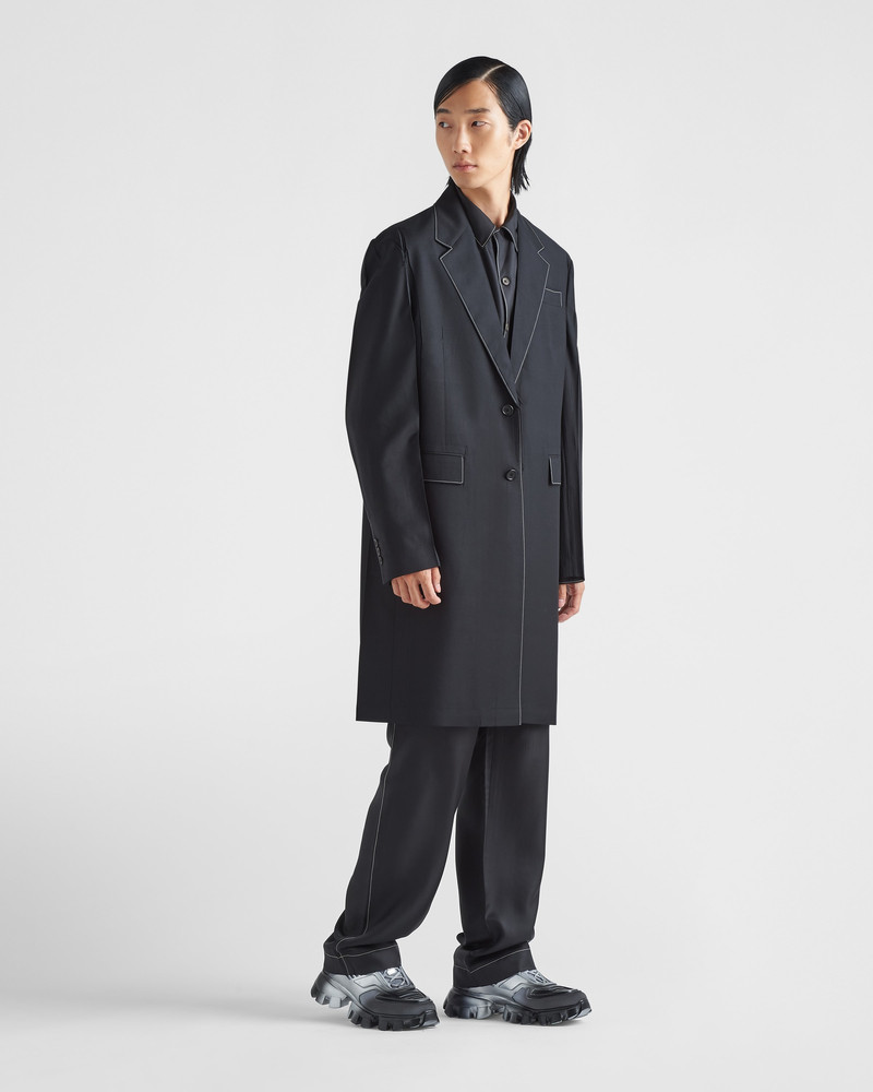 Prada Single-breasted wool coat outlook