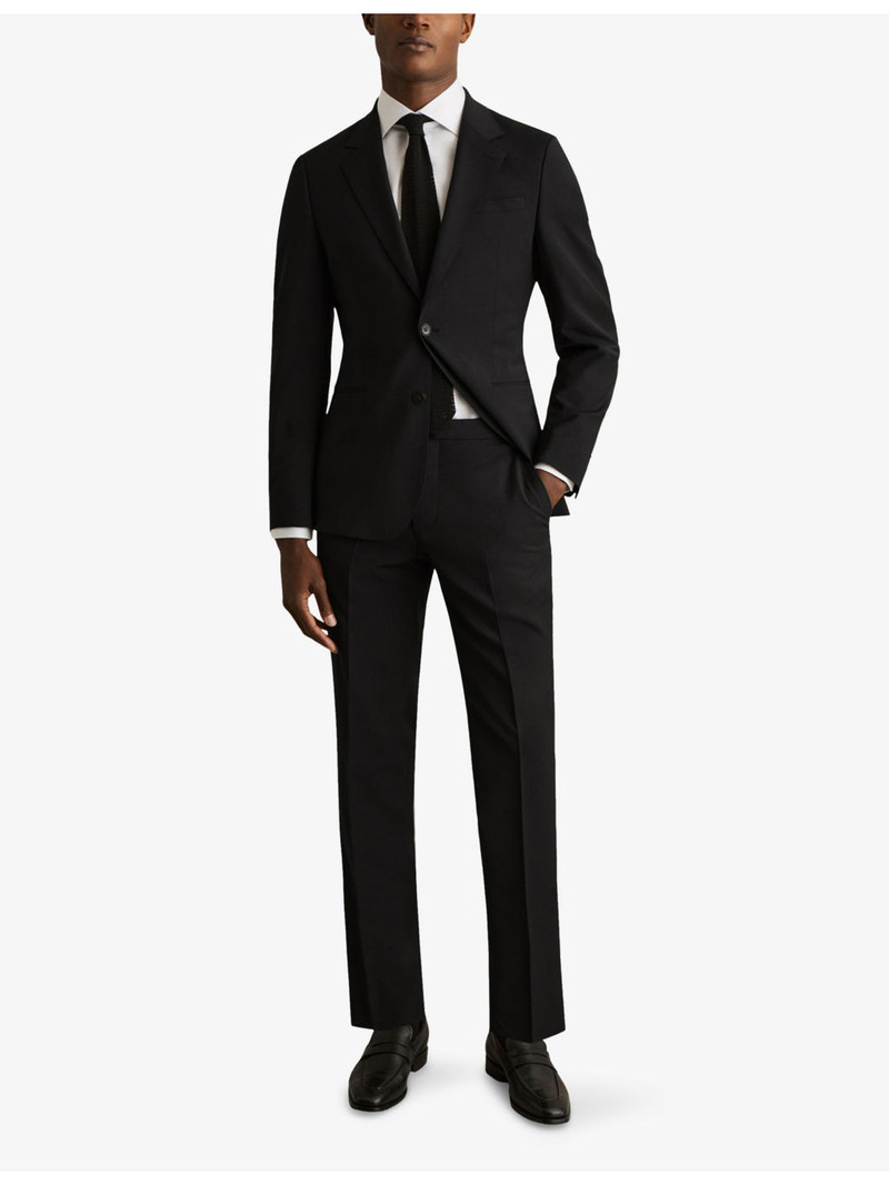 REISS Promise Slim-Fit Wool-Blend Trousers outlook