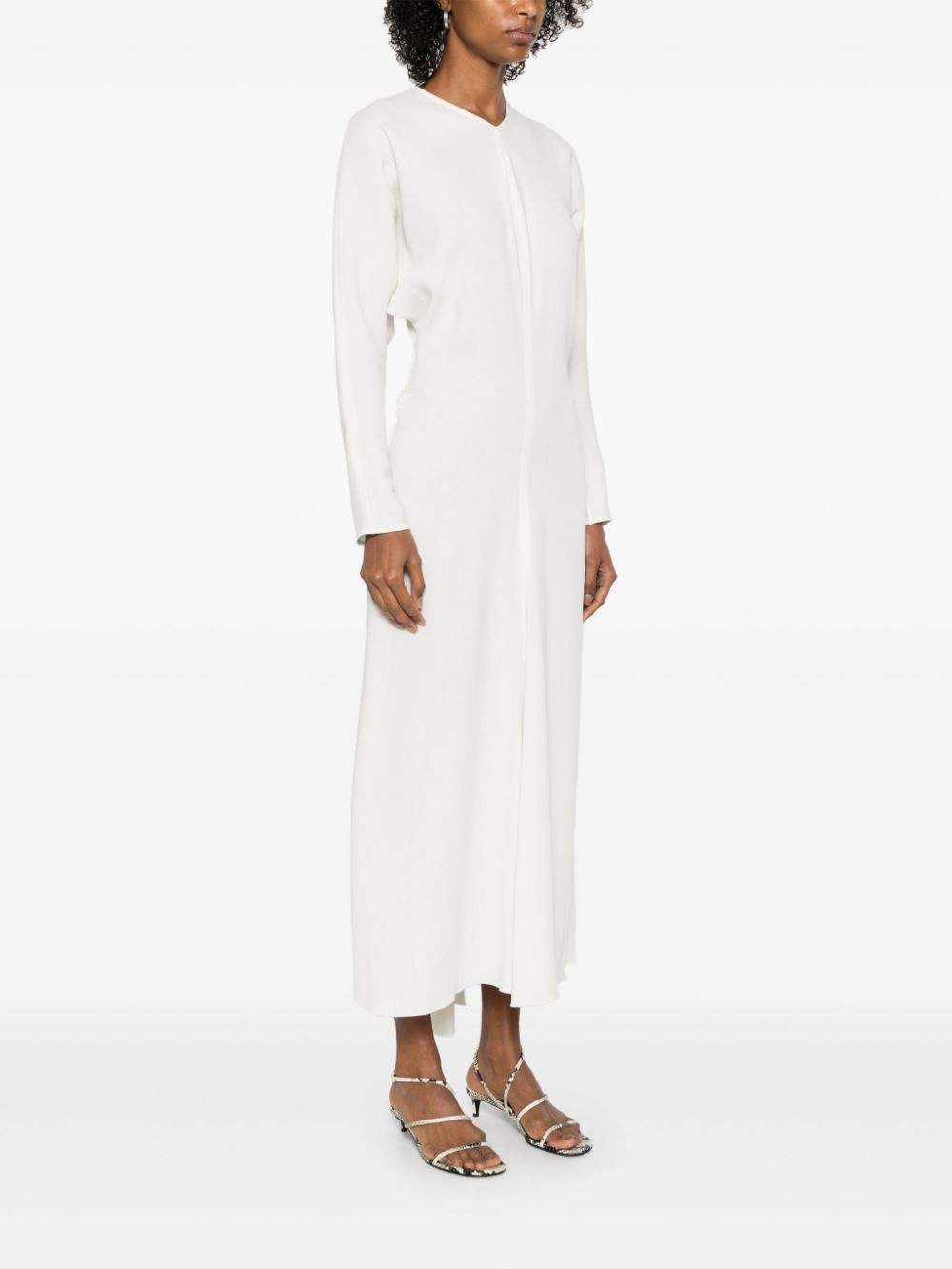 fine-ribbed crepe dress - 3