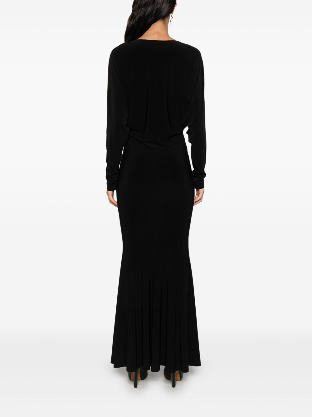 fishtail V-neck gown - 4