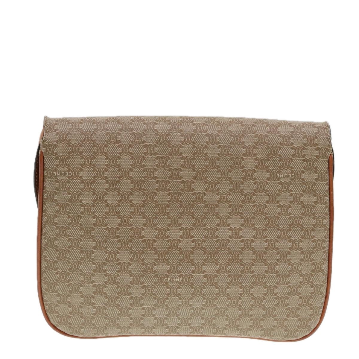 CELINE Macadam Canvas Shoulder Bag Beige Gold - 2