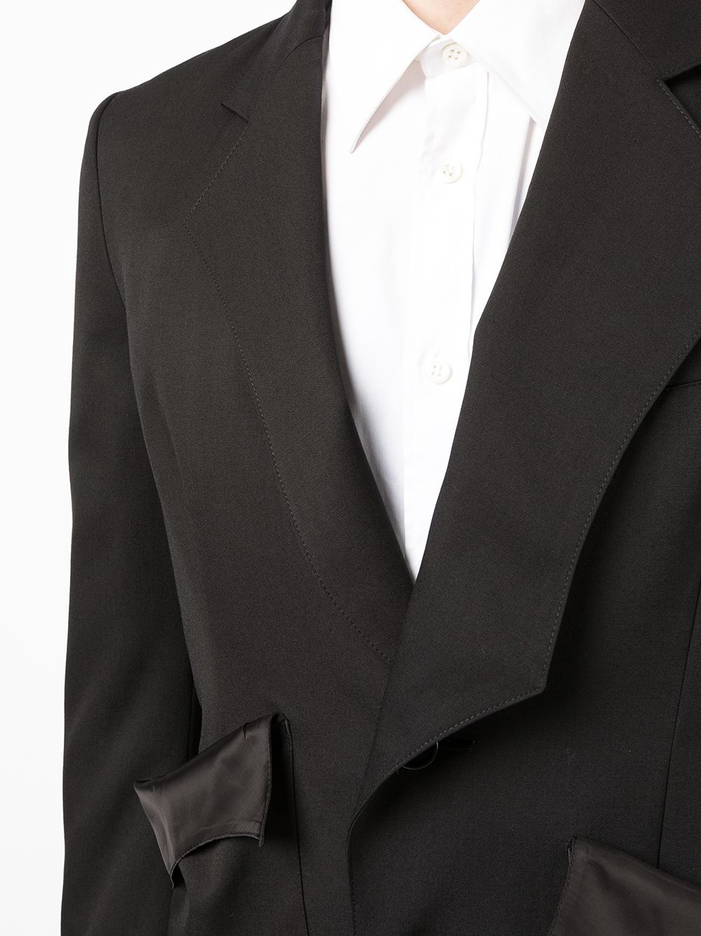 asymmetric single-breasted blazer - 5
