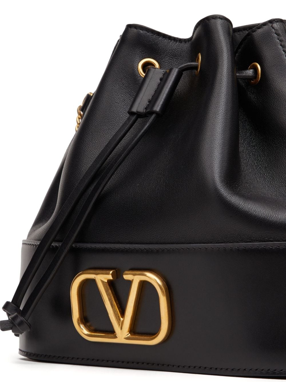 logo-plaque crossbody bucket bag - 7