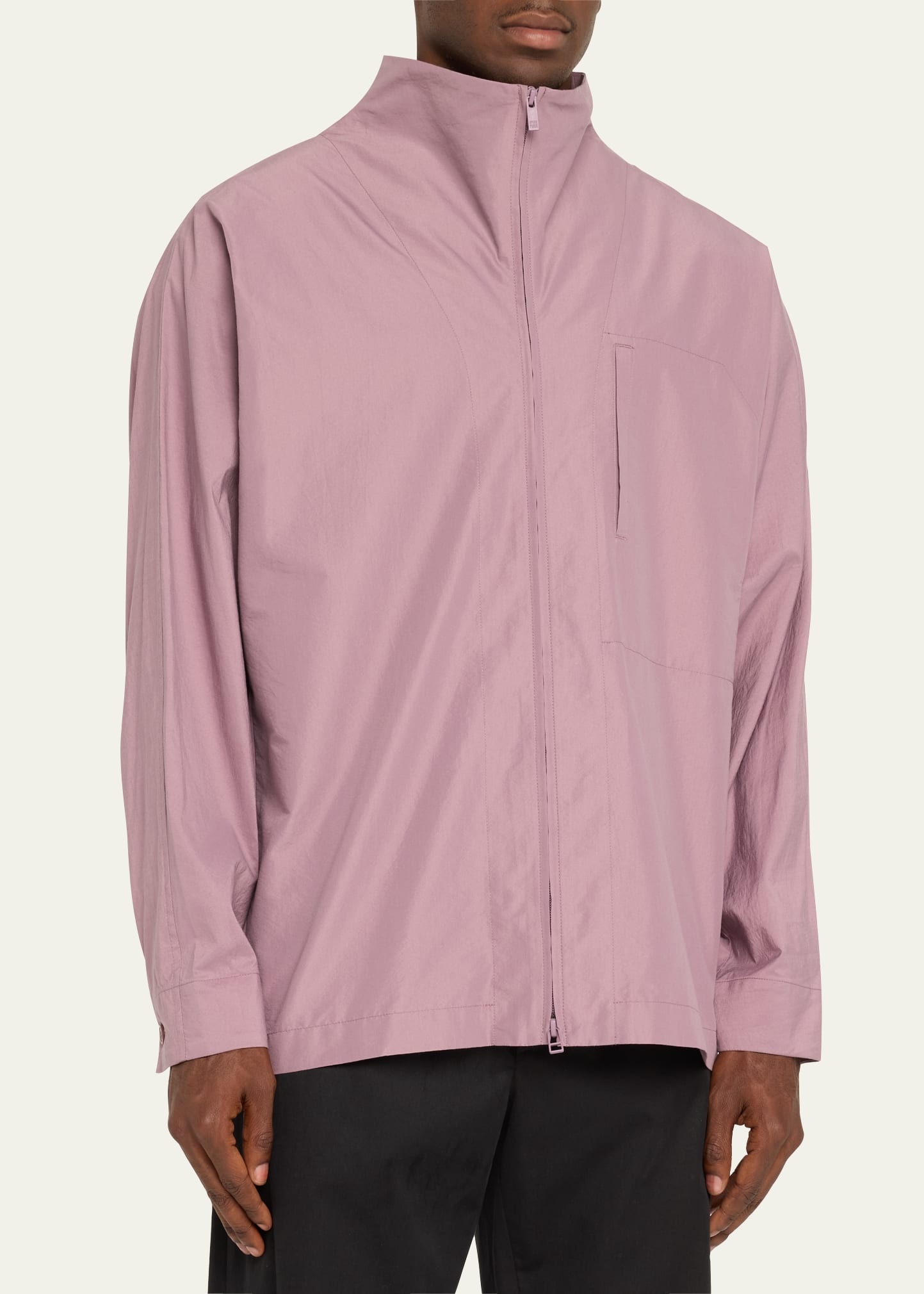 Men's Mock-Neck Zip Overshirt - 4