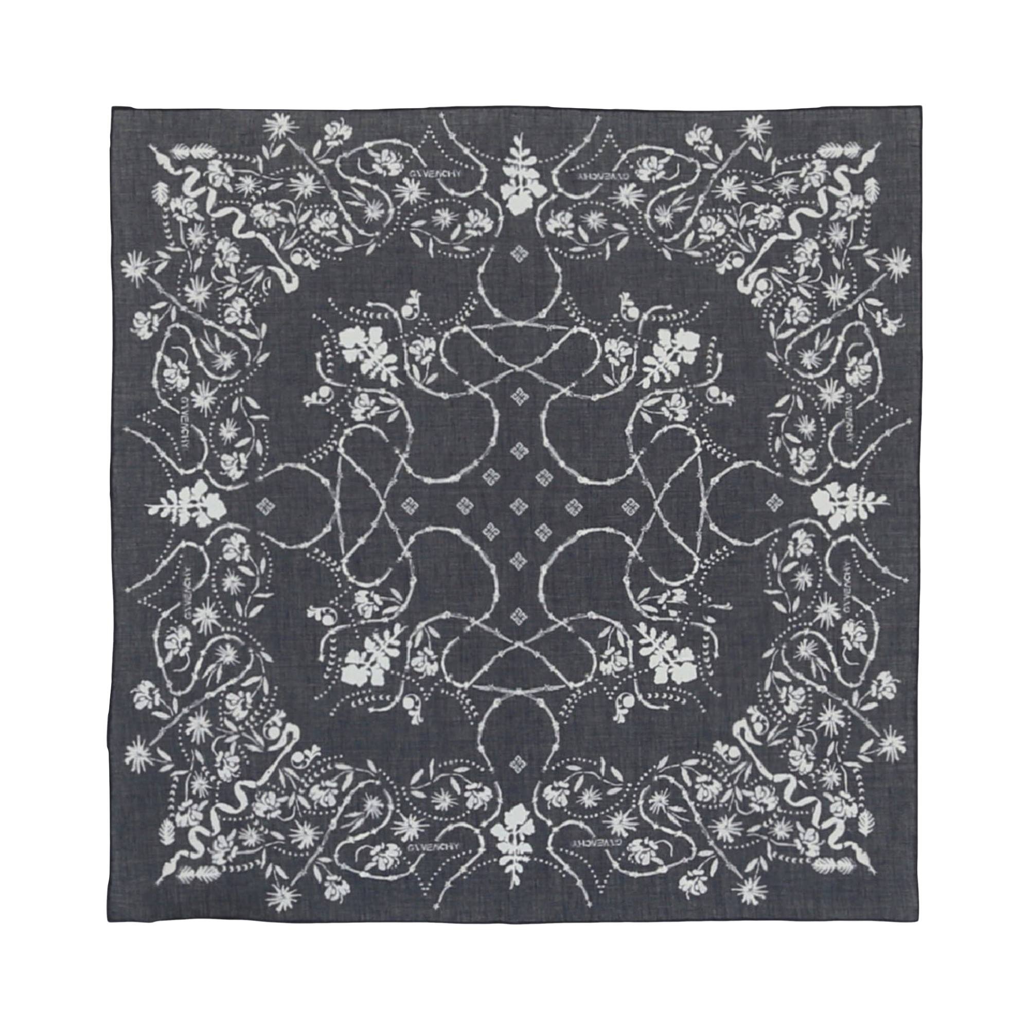 Givenchy Barbed Wire Bandana Printed Scarf 'Navy' - 1