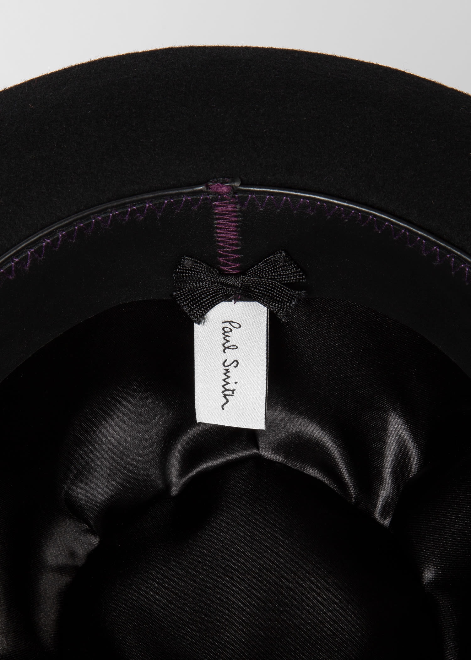 Wool Felt Fedora Hat With 'Signature Stripe' Trim - 4