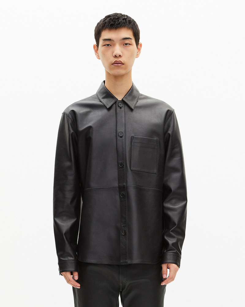 BLACK LEATHER SHIRT 4
