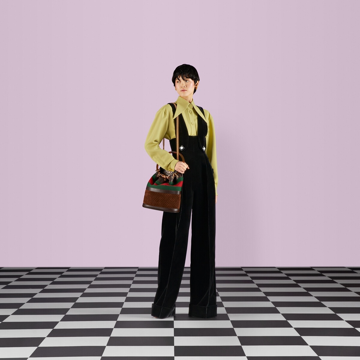 Silk viscose jumpsuit with cuffs - 5