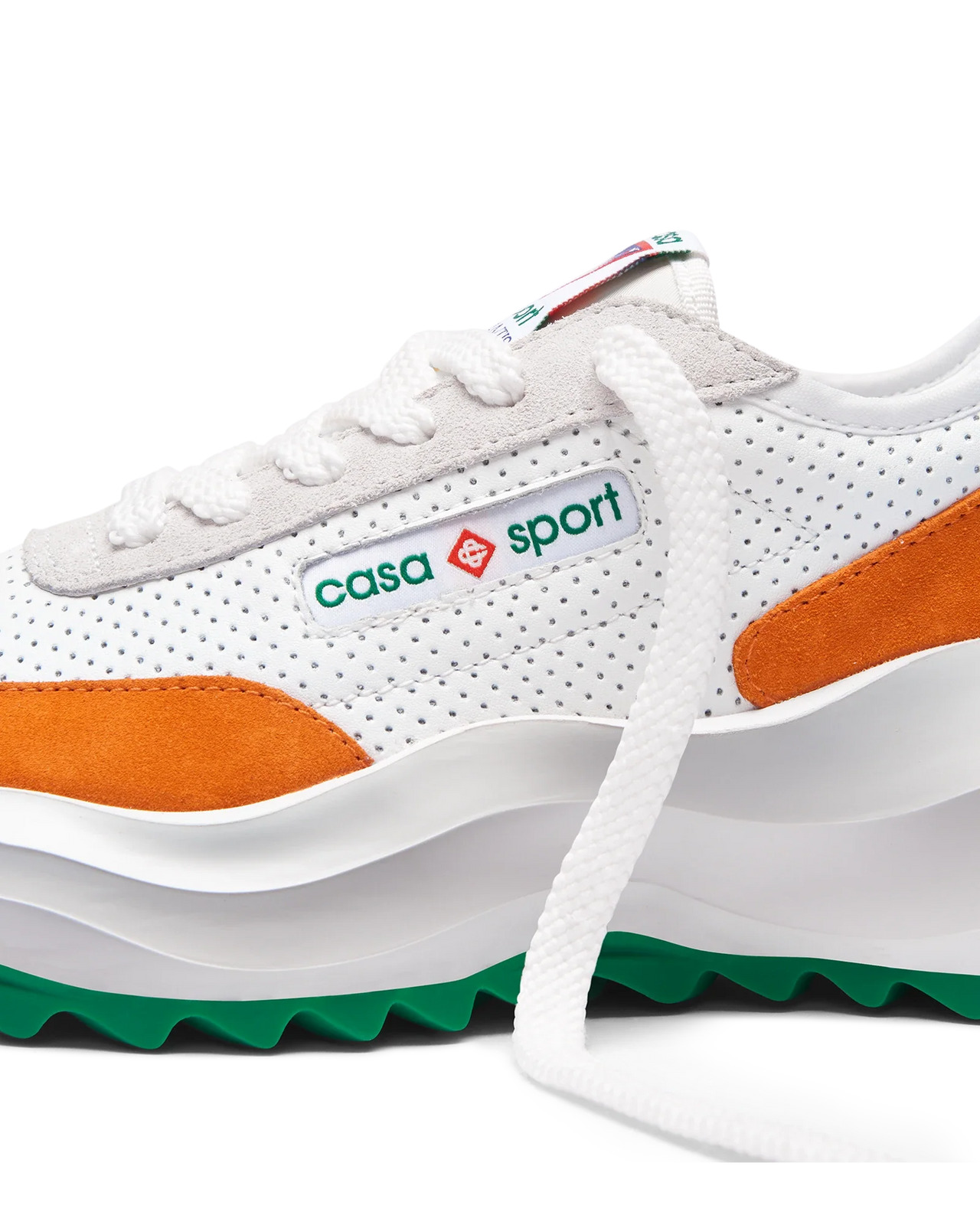 Womens Atlantis White & Clay Orange Sneaker - 11