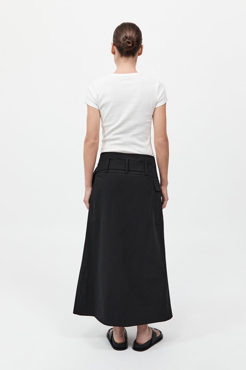 Utility Wrap Skirt - Black - 7