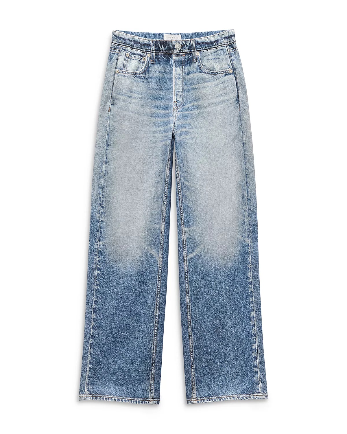 Miramar High Rise Wide Leg Cotton Terry Sweatpant Jeans - 6