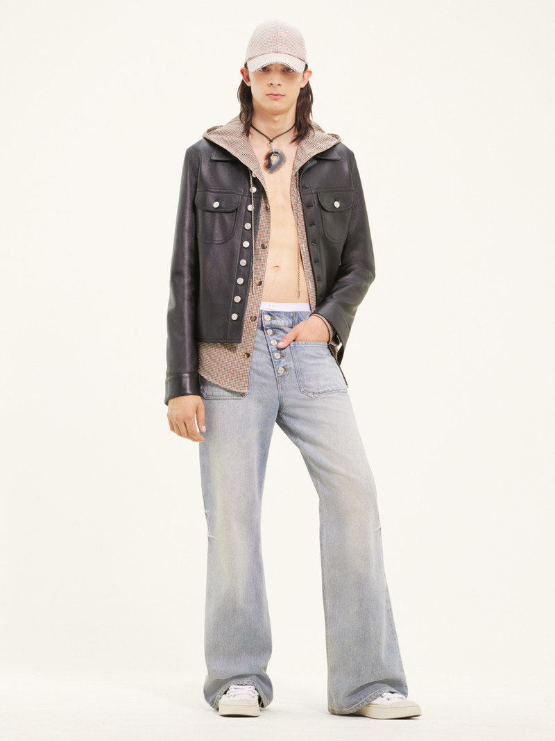 courrèges MULTIFLEX LEATHER TRUCKER JACKET outlook