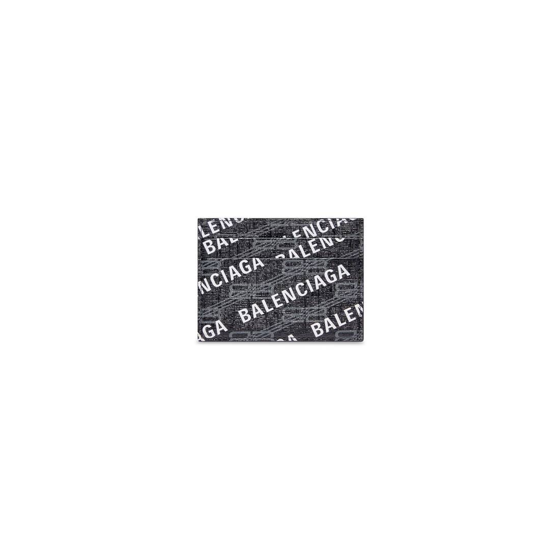 Men's Signature Card Holder Bb Monogram Coated Canvas And Allover Logo  in Black - 2