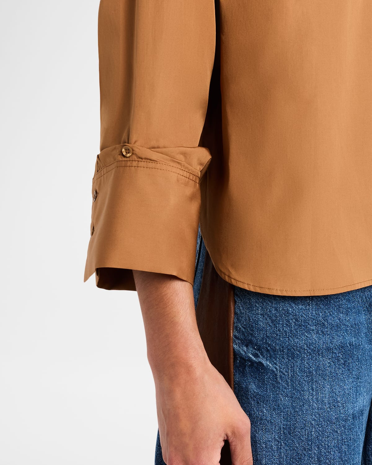 J.D. Cropped Button-Front Shirt - 5