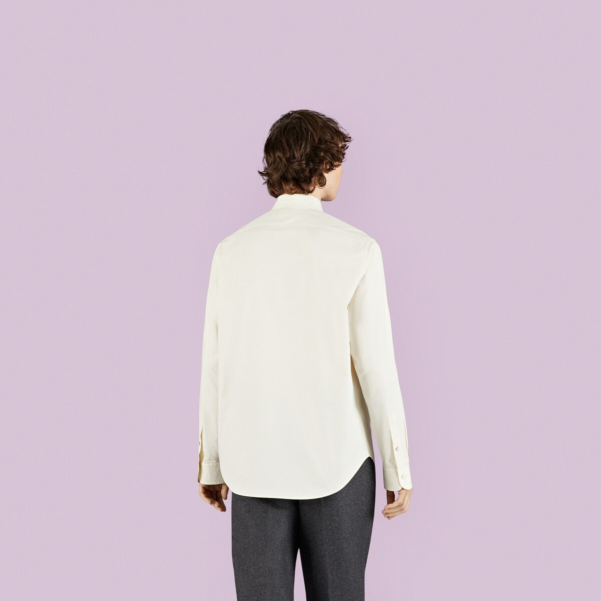 Cotton poplin shirt with embroidery - 7