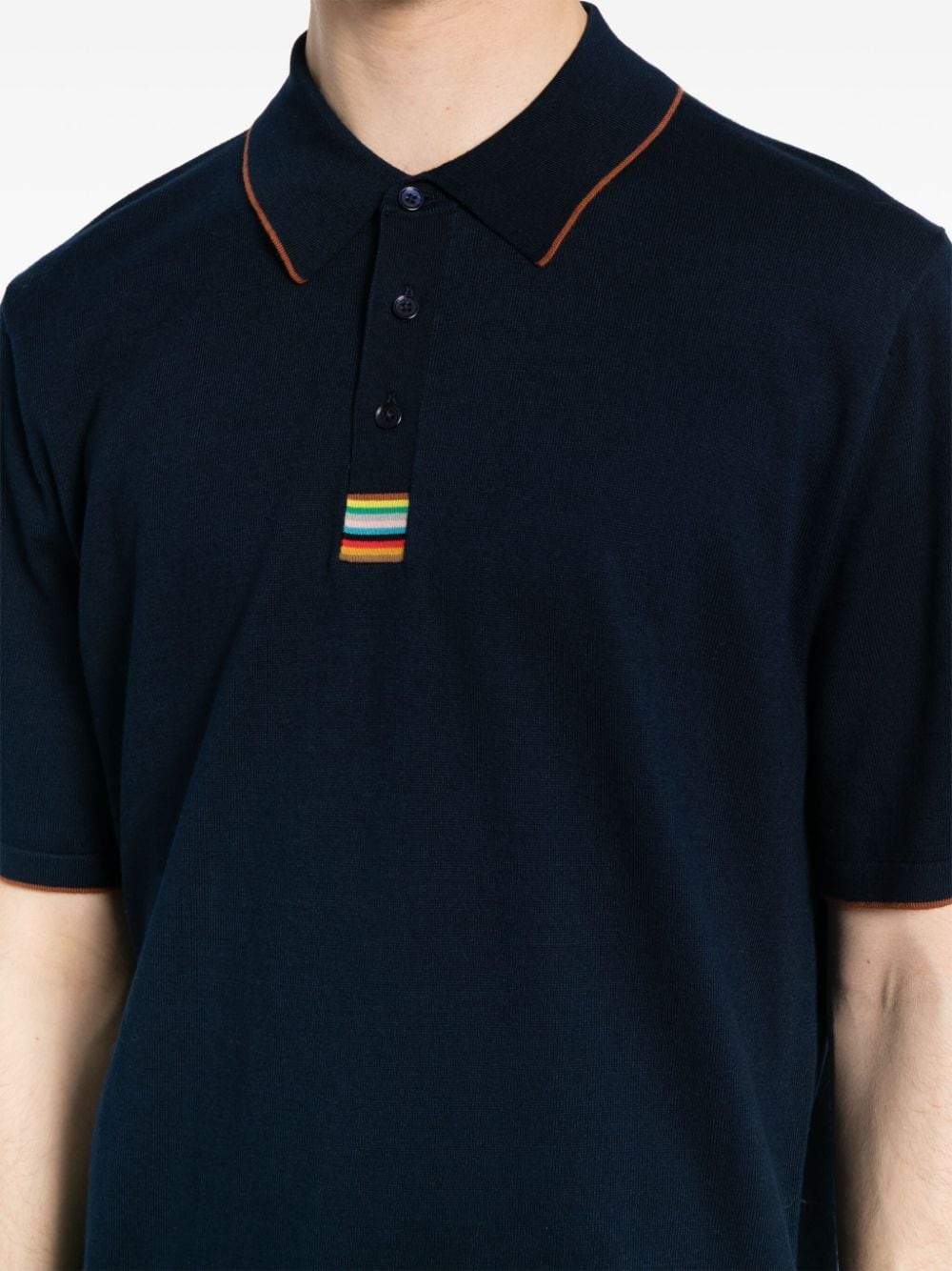 rainbow-stripe cotton polo shirt - 5