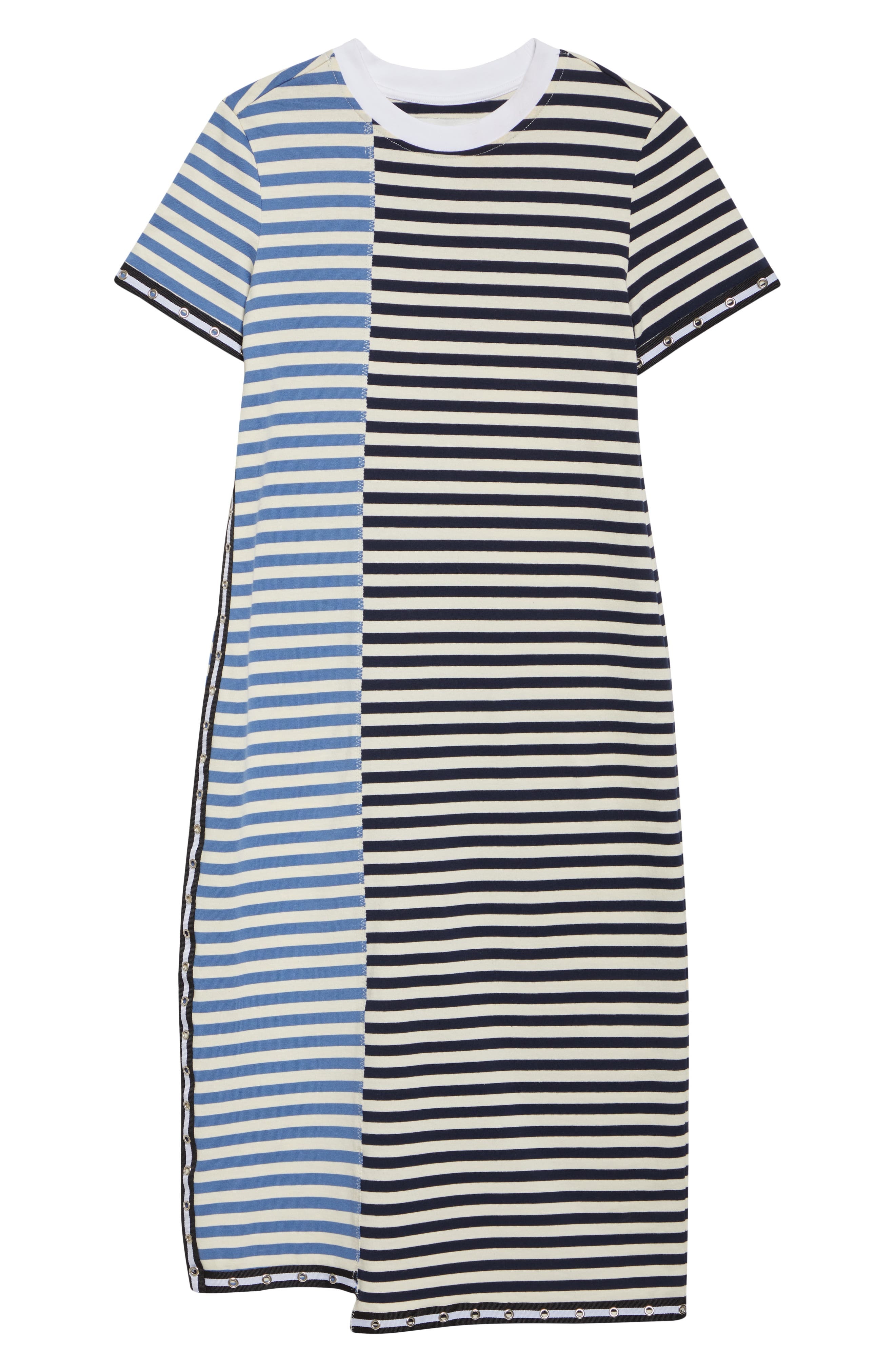 3.1 Phillip Lim Mixed Stripe Cotton T-Shirt Dress in Midnight Multi at Nordstrom - 6
