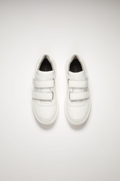 Acne Studios Steffey velcro strap sneakers white/optic white outlook