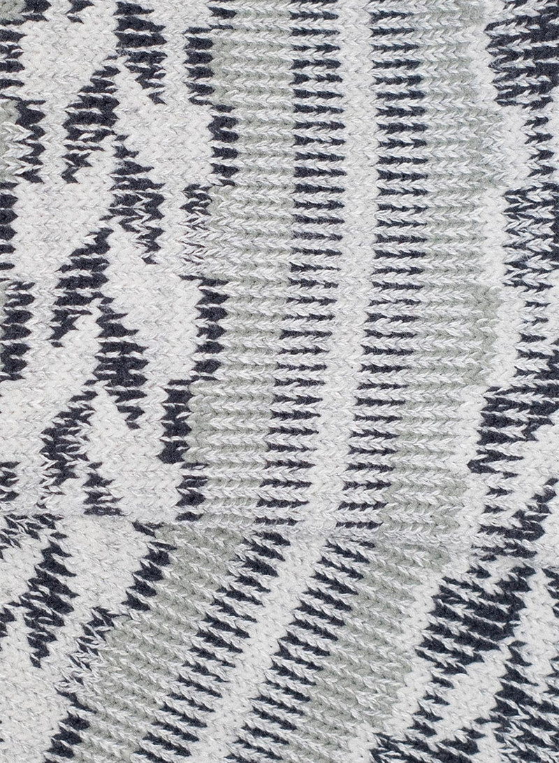 Nigel Cabourn Kinari Tokyo Natural Symbol Pattern Crew Sock in Grey outlook