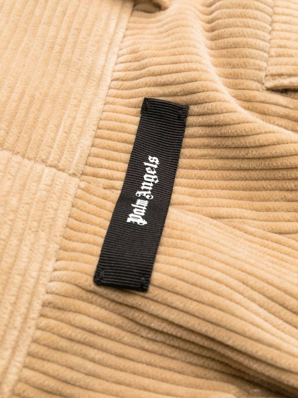 crochet-stripe cotton corduroy trousers - 7