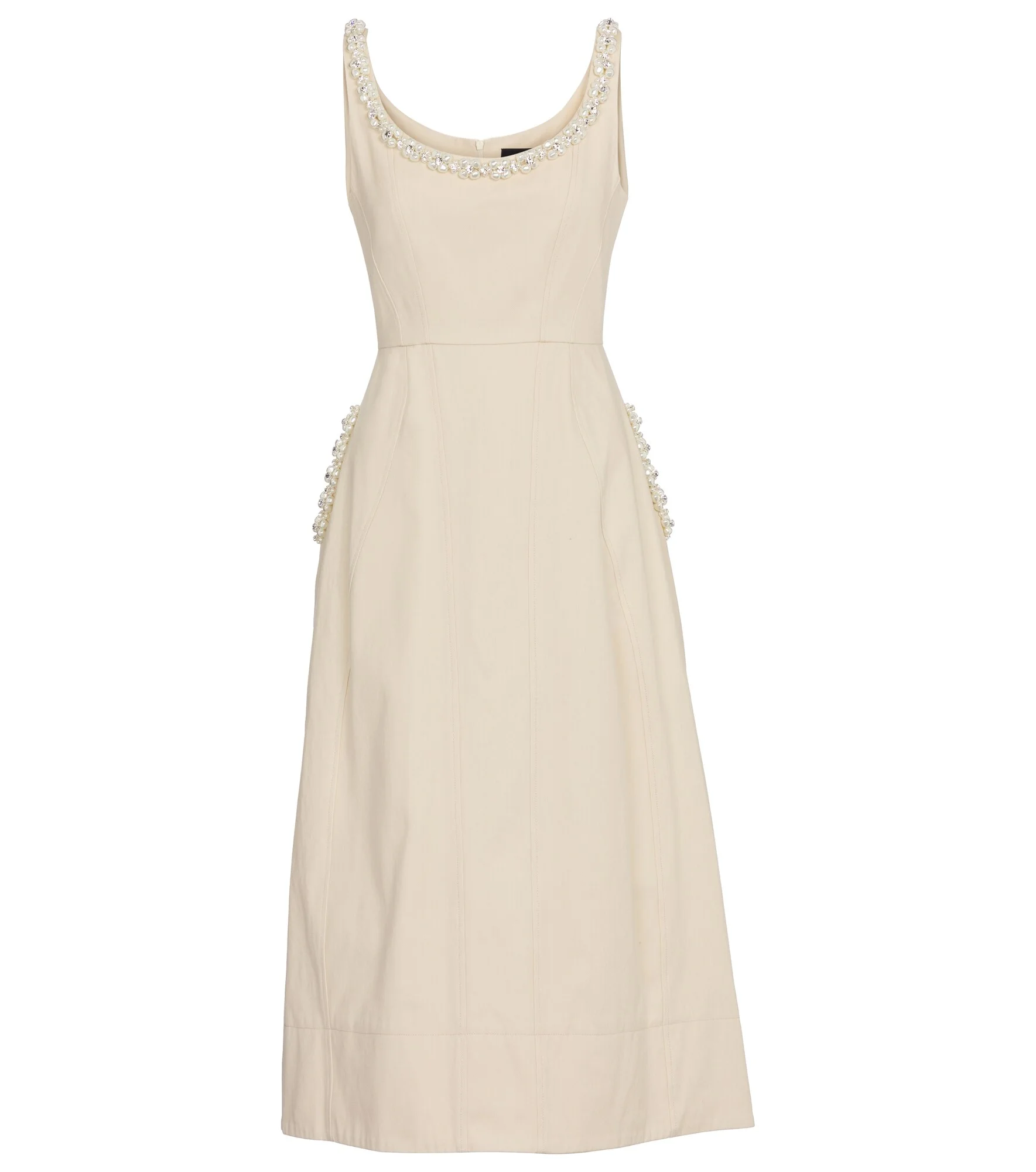 Embellished cotton midi dress - 1