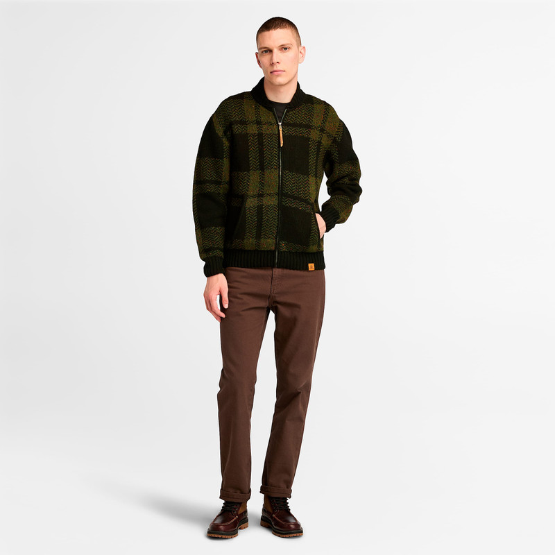 Men's Plaid Full Zip Cardigan 5