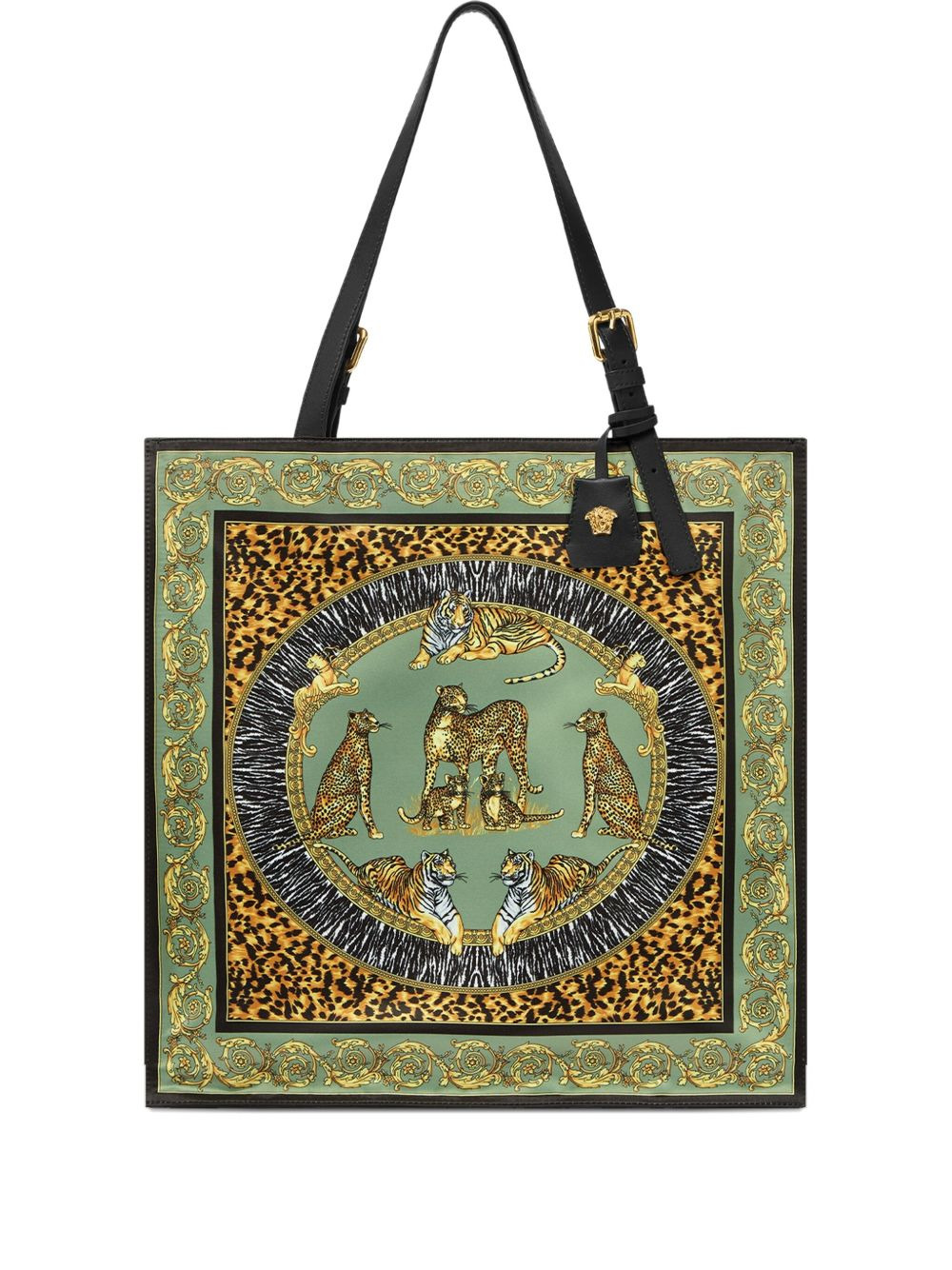 animal-print baroque tote bag - 1