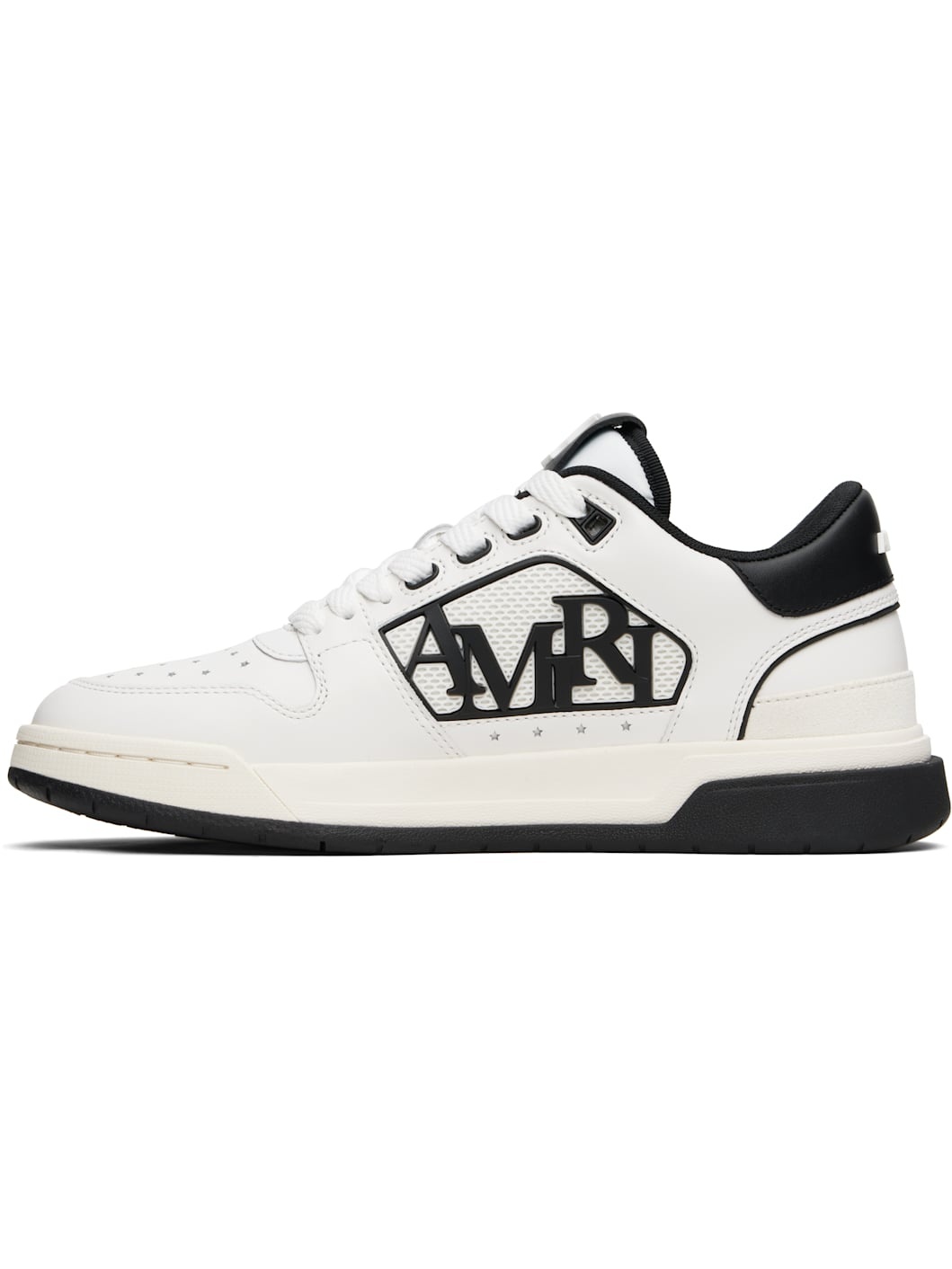 White & Black Classic Low Sneakers - 3
