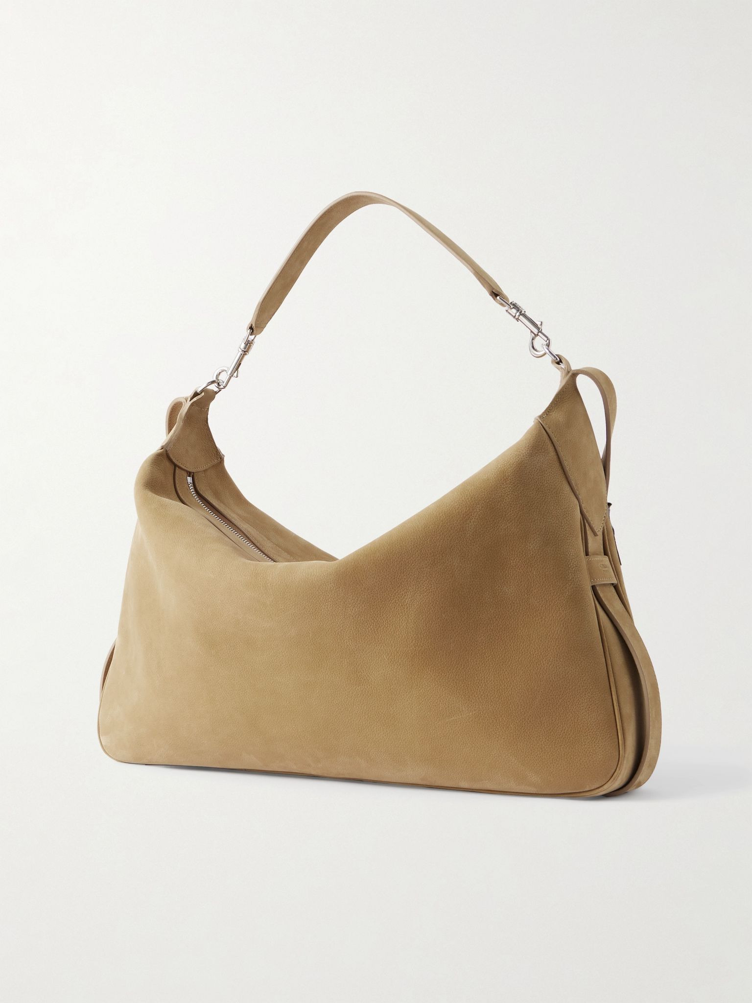 Romy Large Textured-Nubuck Messenger Bag Brown - 2