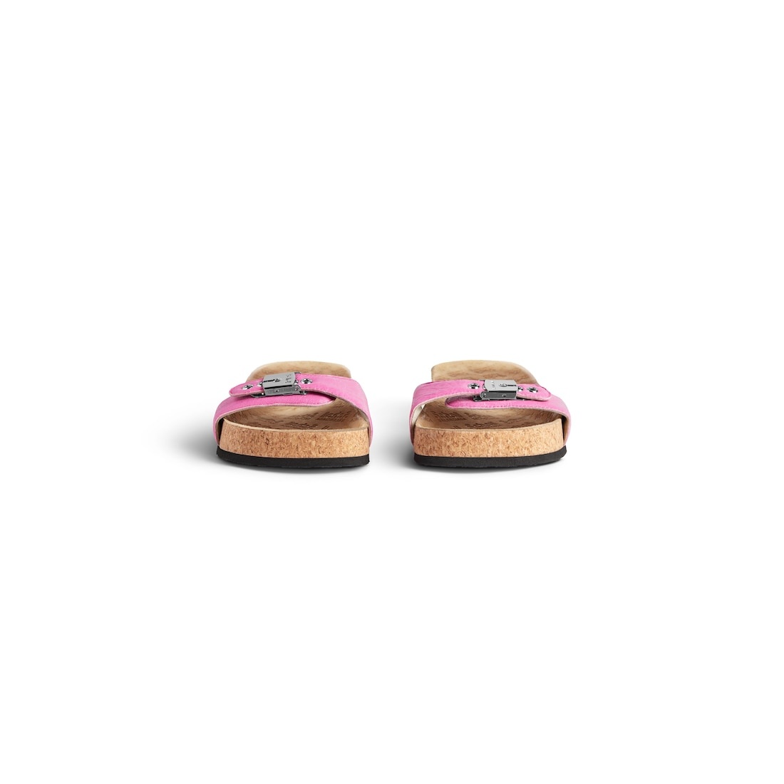 Women's Balenciaga I Scholl Flat Sandal in Glossy Pink - 3