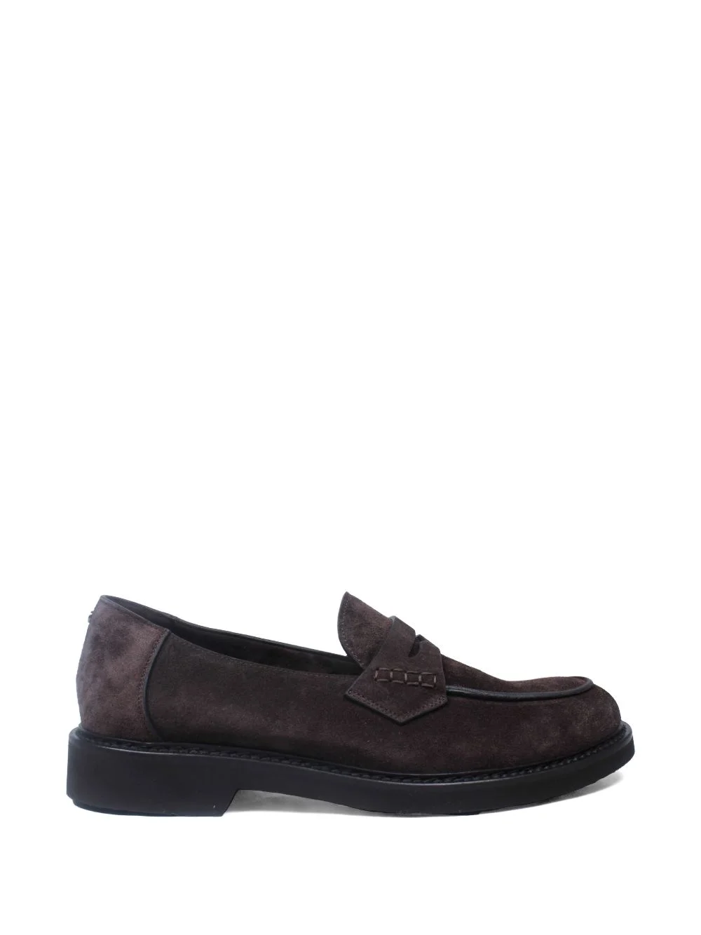 panelled penny leather loafers - 1