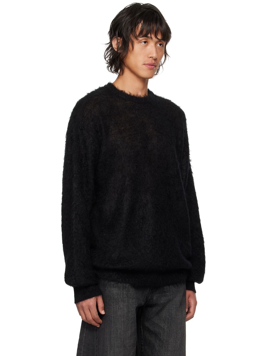 Black Kid Mohair Sweater - 2