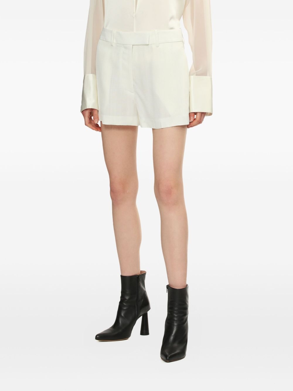 high-waisted tailored shorts - 3