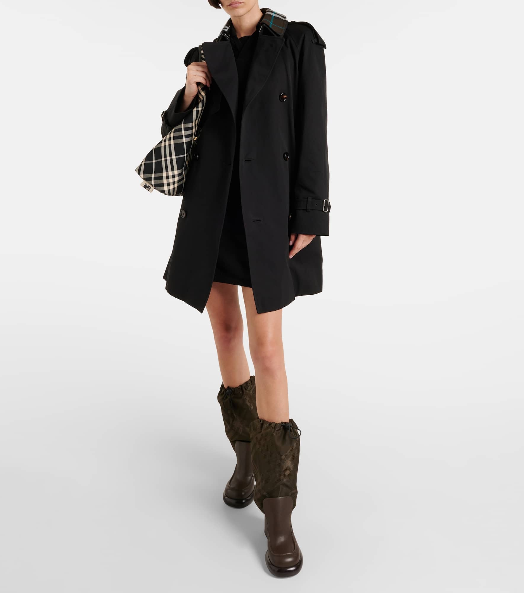 Burberry Check knee-high boots - 2