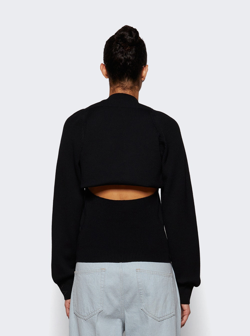 Cut Out Sweater Noir - 4