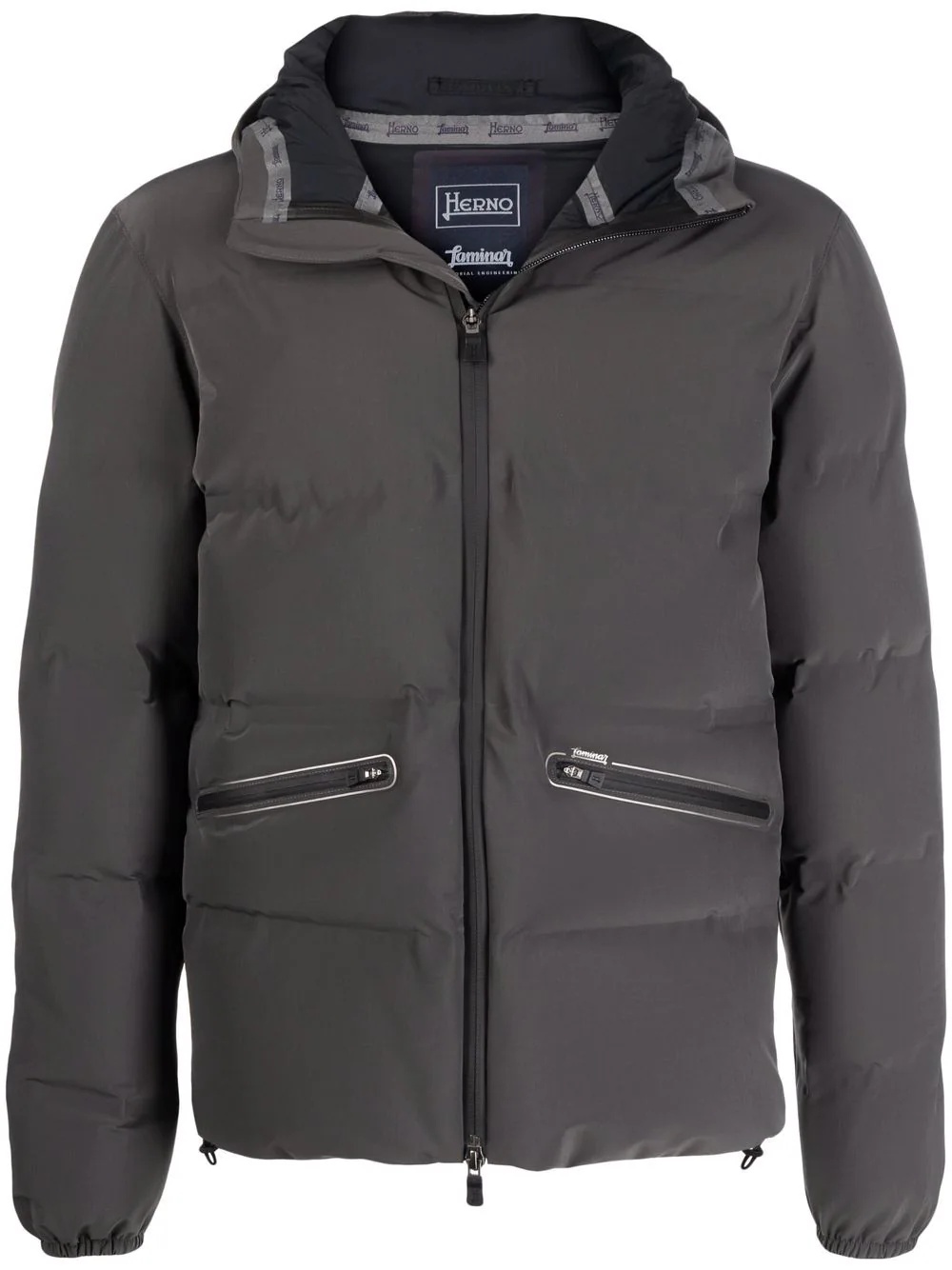 hooded padded down jacket - 1