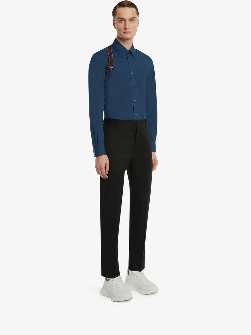 Alexander Mcqueen Signature Harness Shirt in Indigo 3