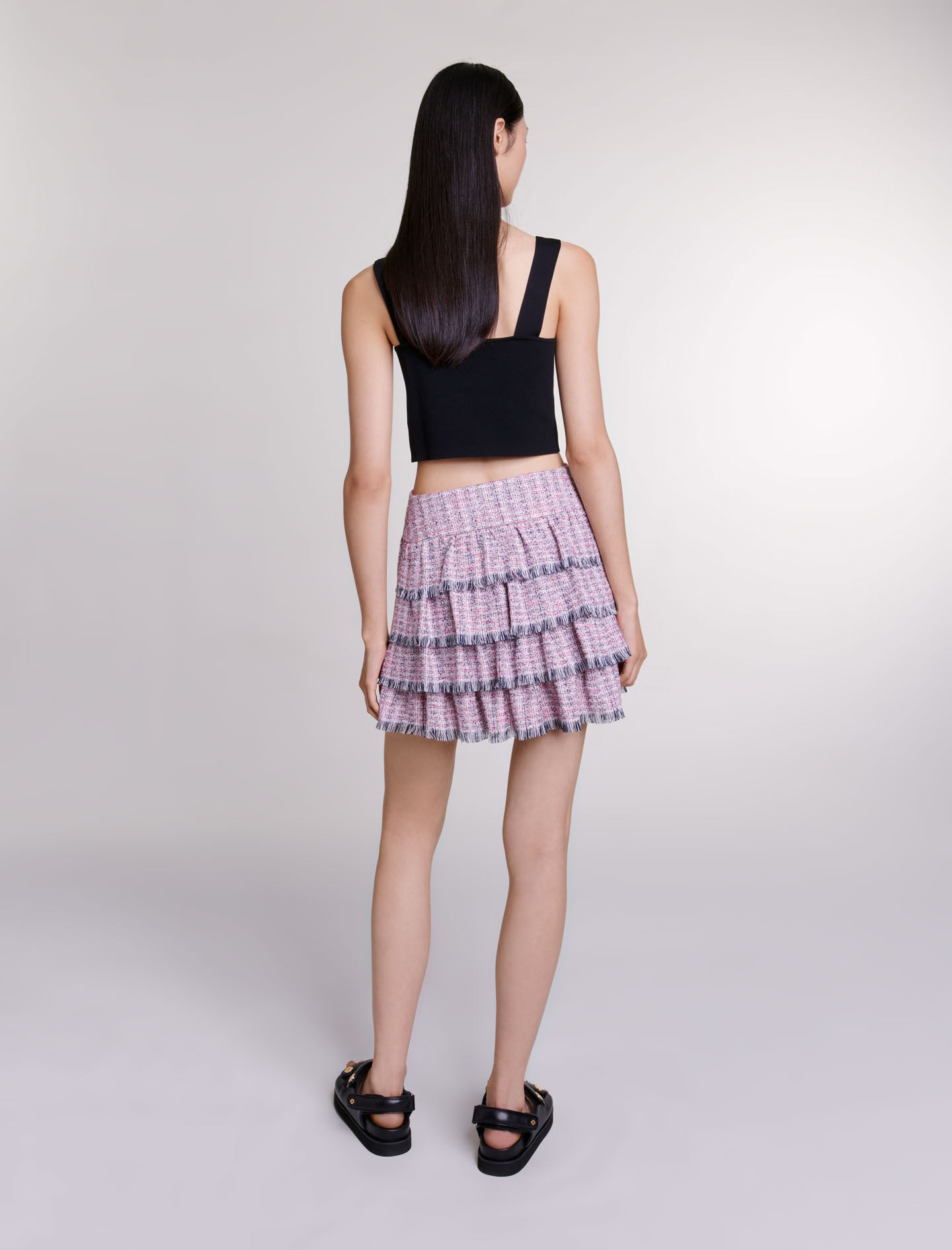 Short tweed skirt - 5
