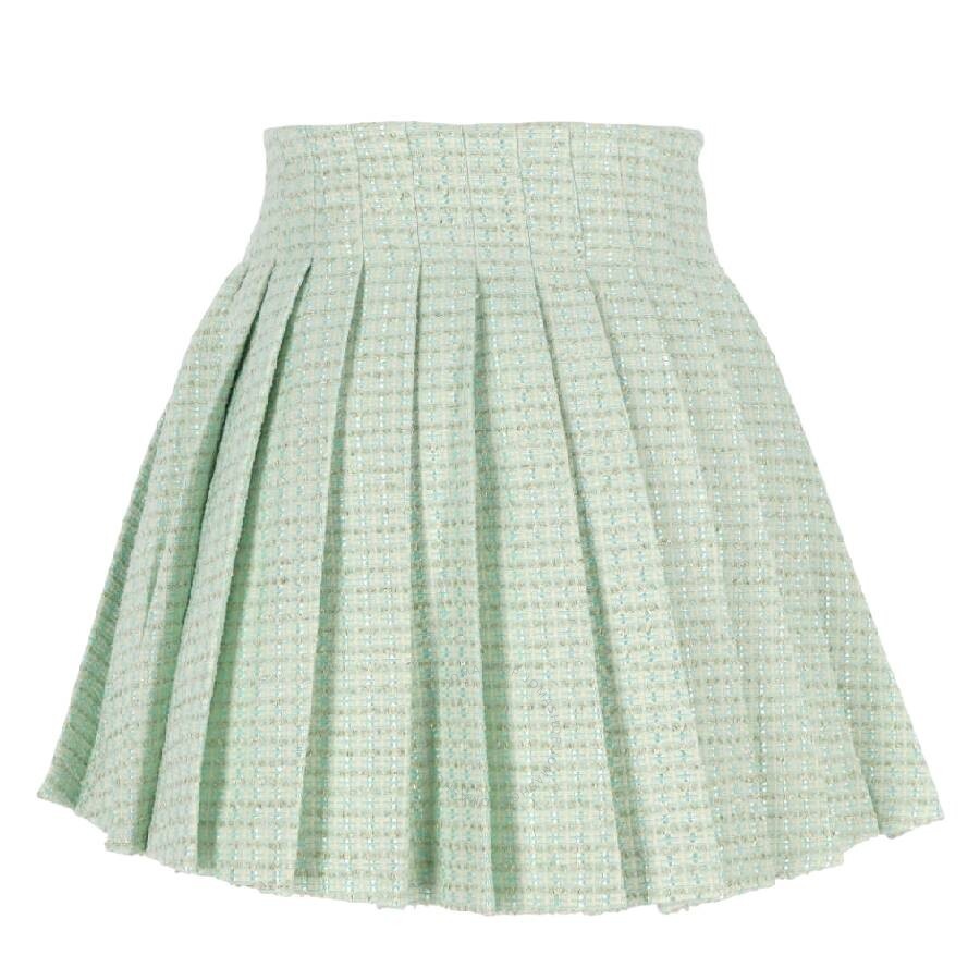 Self Portrait Boucle Pleated Mini Skirt - 6