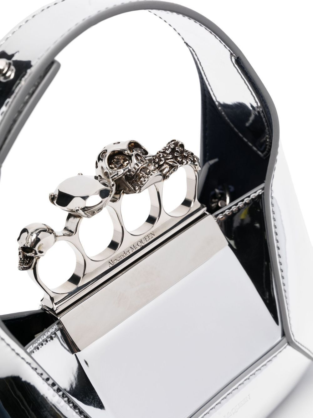 metallic Jewelled Hobo mini bag - 4