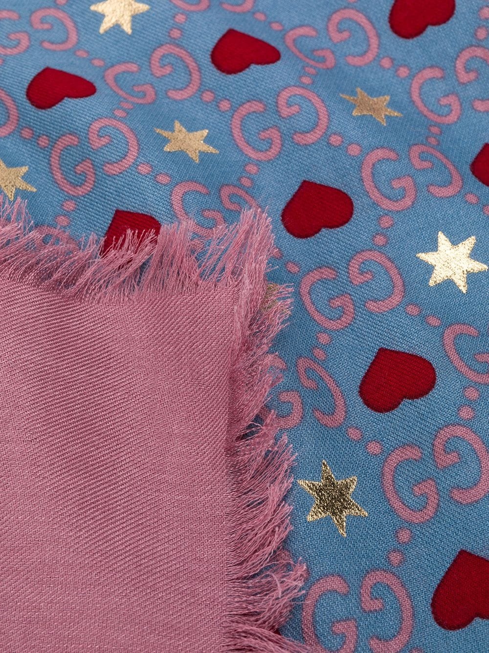 heart and star GG print scarf - 3