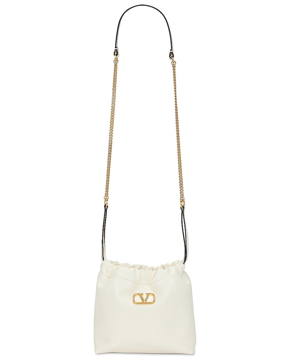 V Logo Signature Mini Drawstring Bag - 1