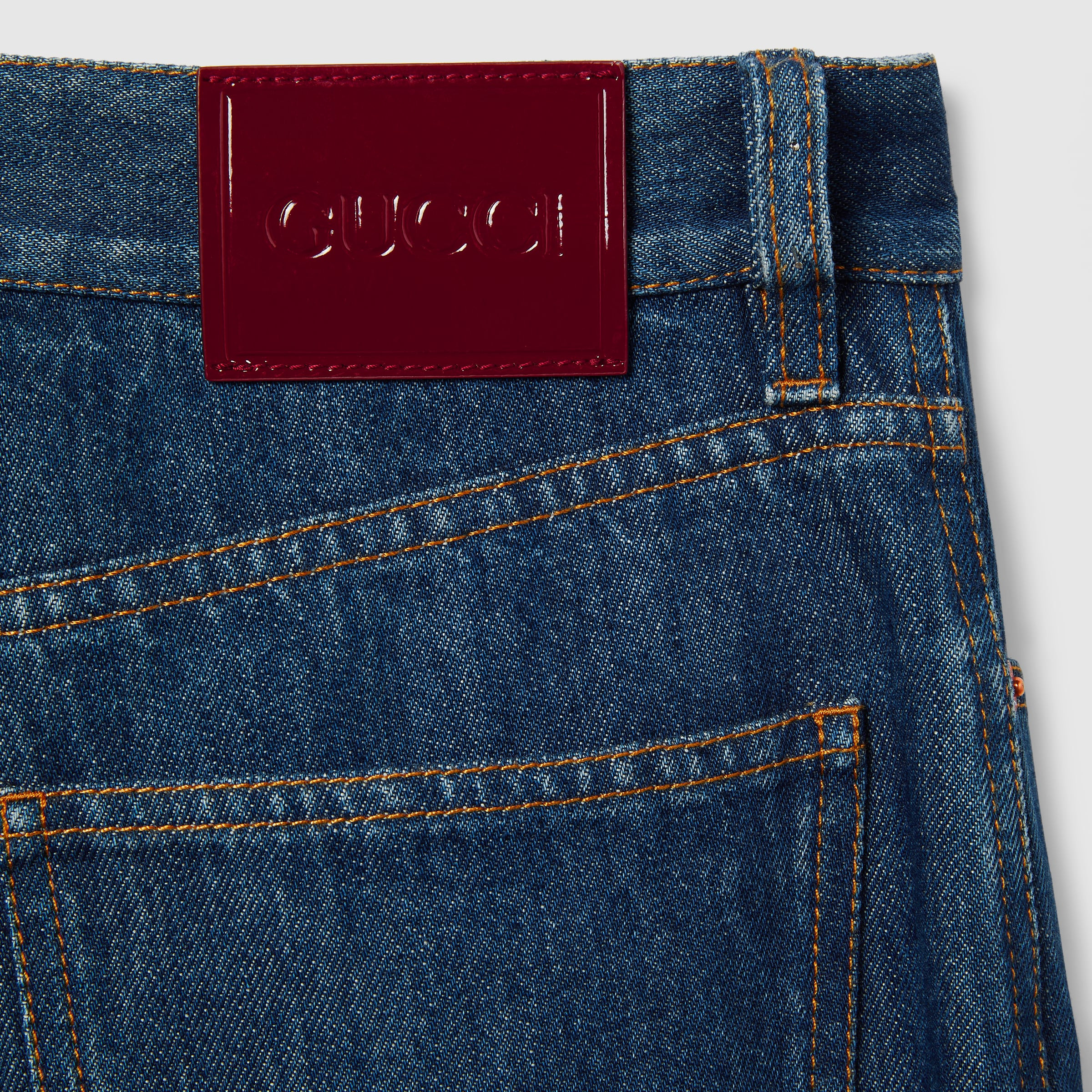 Wide leg denim pants - 7