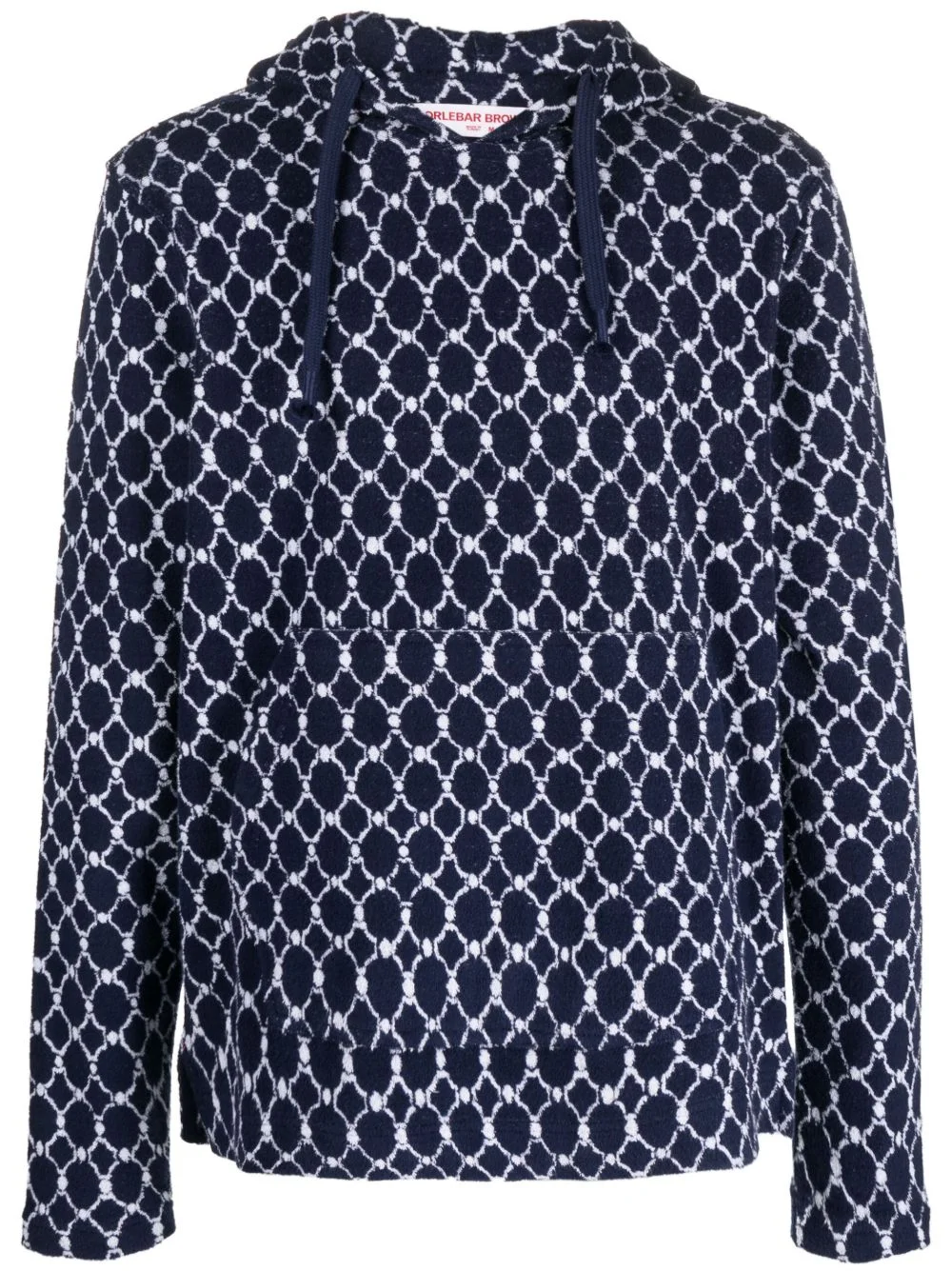 Blaine geometric-pattern terry-cloth hoodie - 1