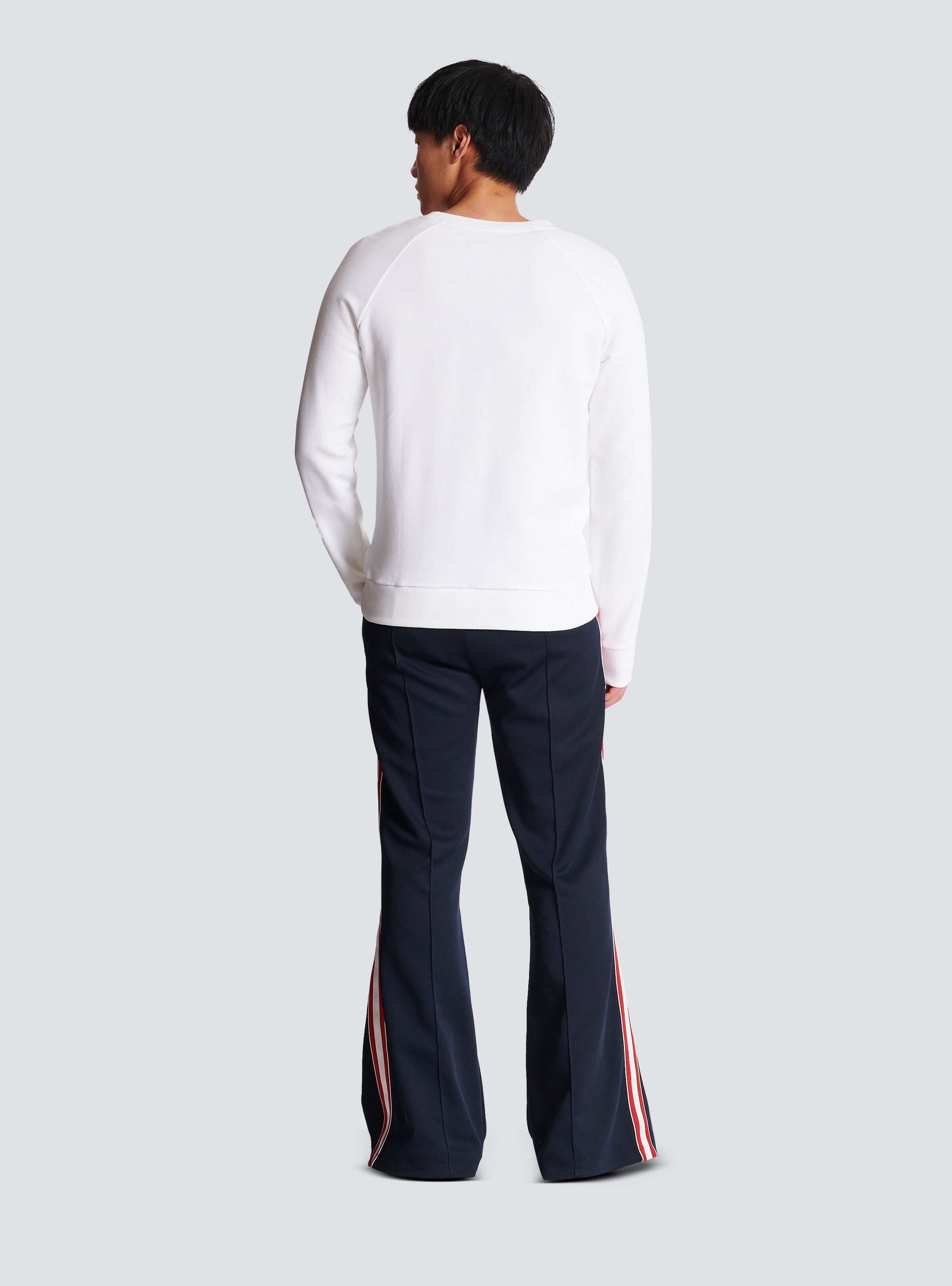 Cotton printed Balmain logo sweatshirt - 4