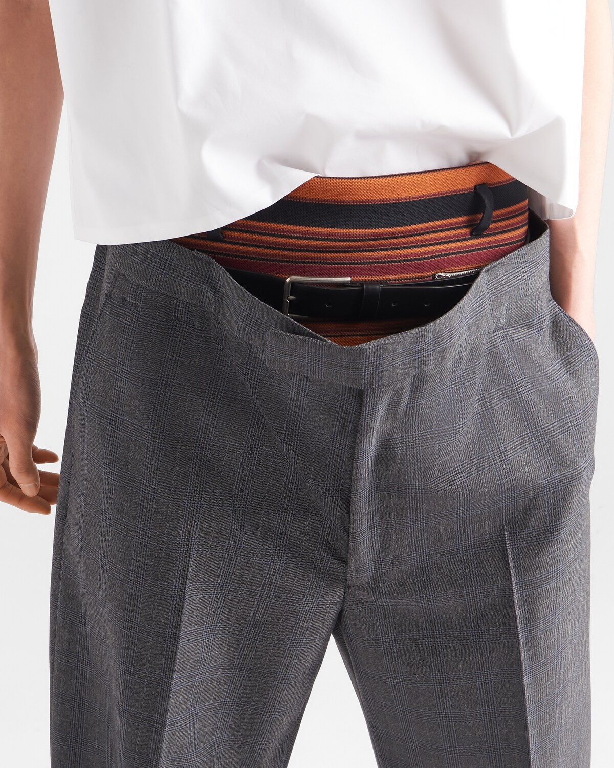 Prince-of-Wales mohair pants - 5