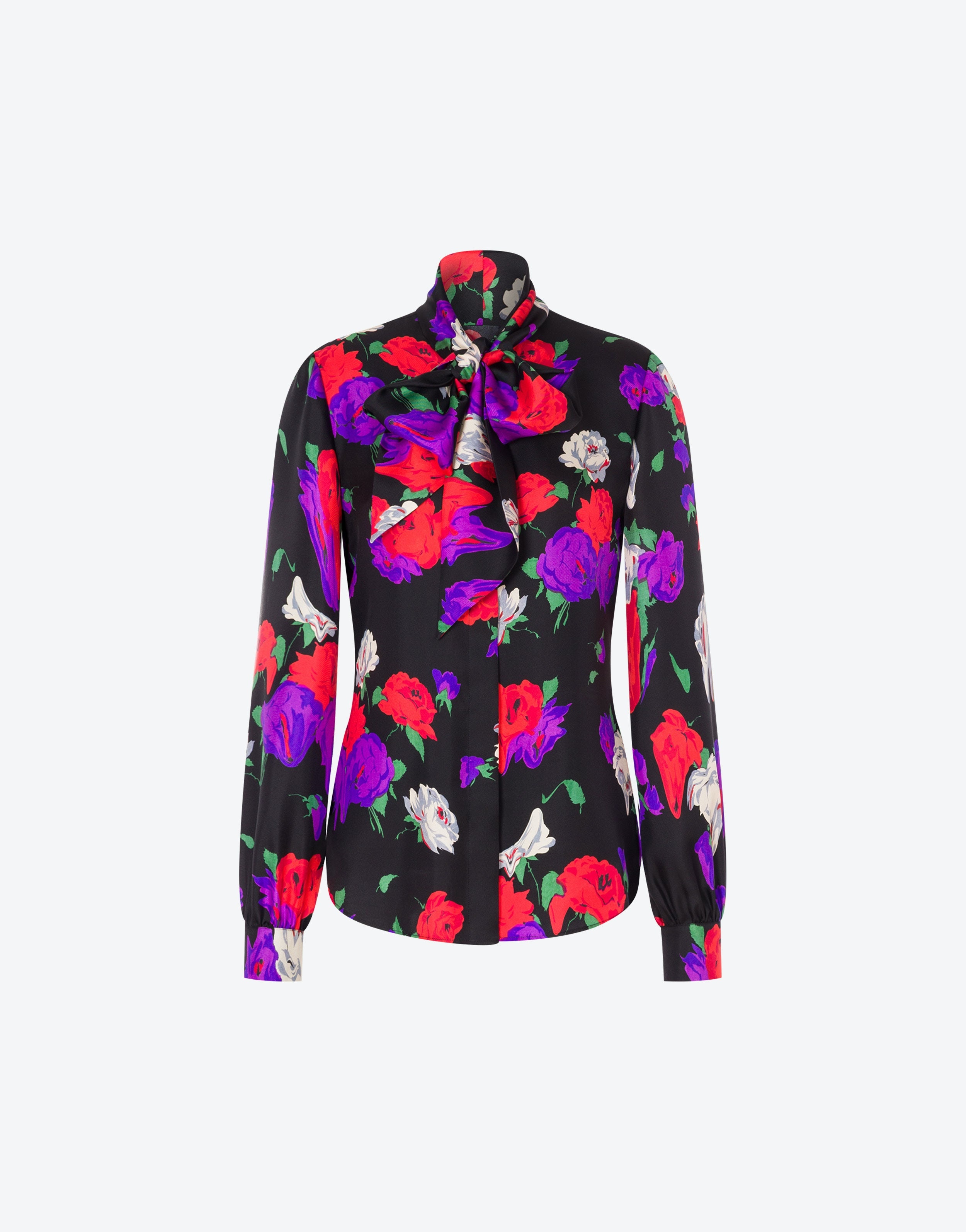 ALLOVER MORPHED FLOWERS TWILL SHIRT - 1